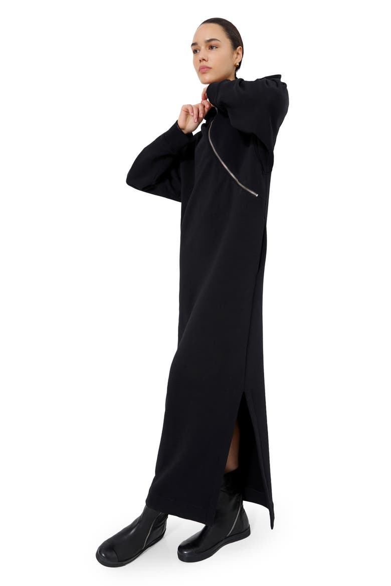Pell Sweatshirt Dress, Alternate, color, BLACK