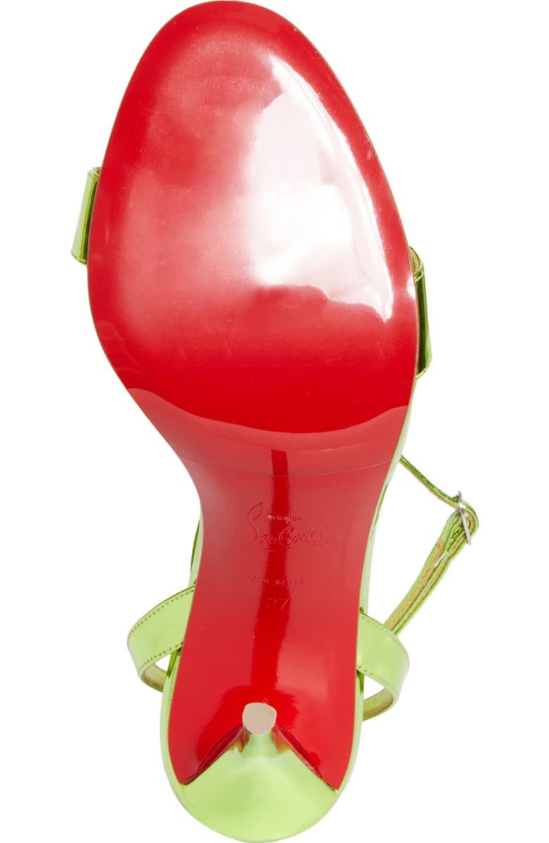 Christian Louboutin Miss Z Ankle Strap Sandal, Alternate, color, Kiwi/ Lin Kiwi