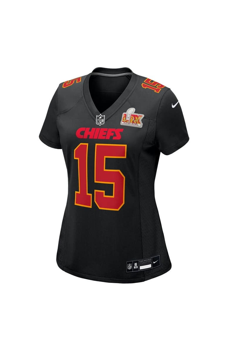 Nike Women's Nike Patrick Mahomes Carbon Black Kansas City Chiefs Super Bowl LIX Fashion Game Jersey, Alternate, color, 