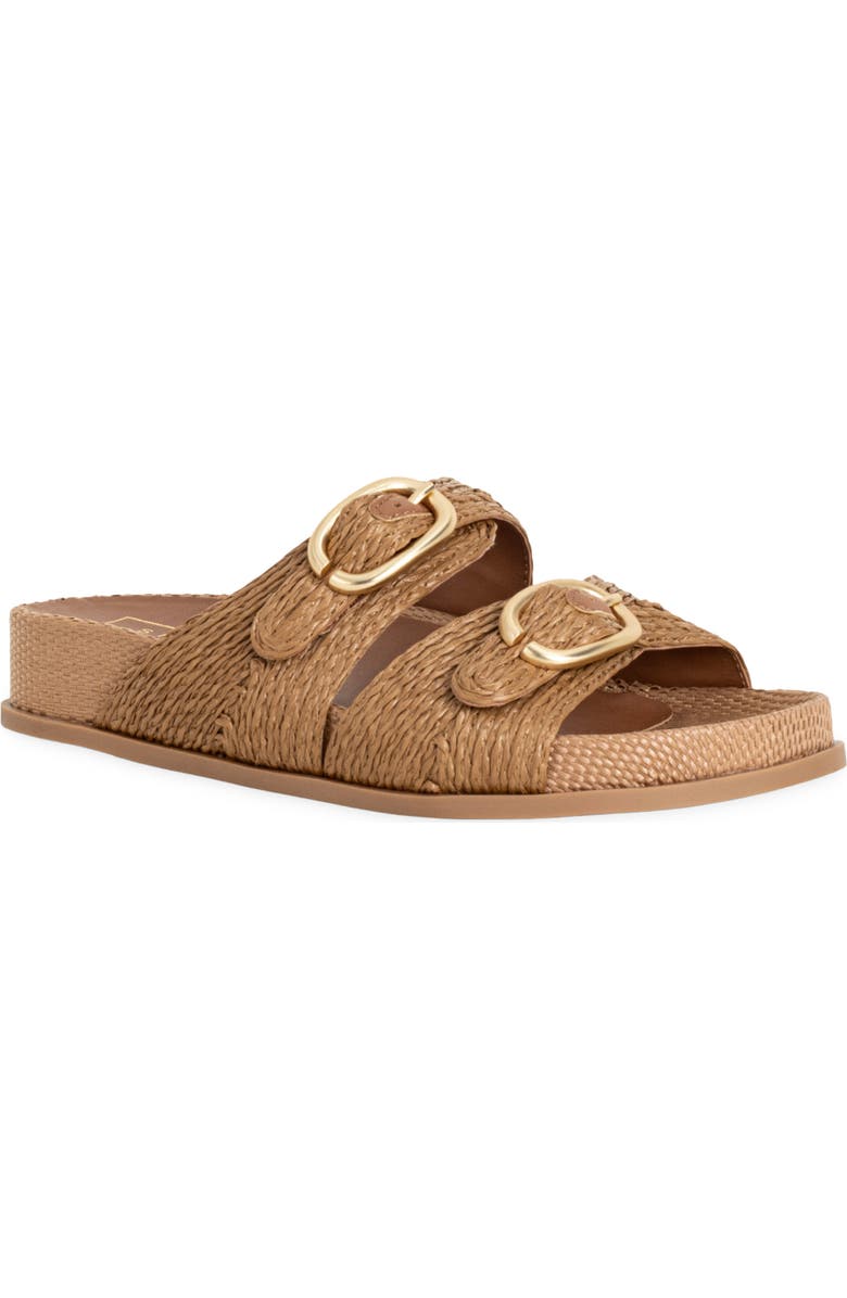 SHUSHOP Demi Slide Sandal, Main, color, Brown Woven