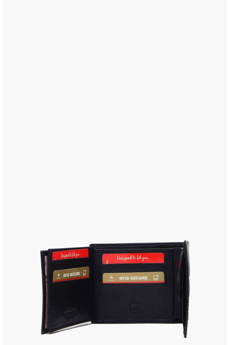 Gentleman Trifold Leather Wallet 505, Alternate, color, Black