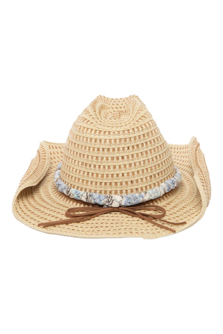 Straw Cowboy Hat, Main, color, MIX NATURAL