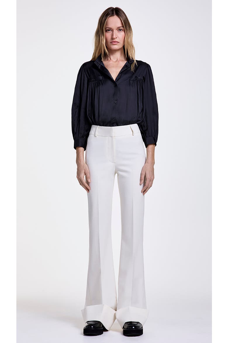 Shirred Pocket Blouse, Alternate, color, Black