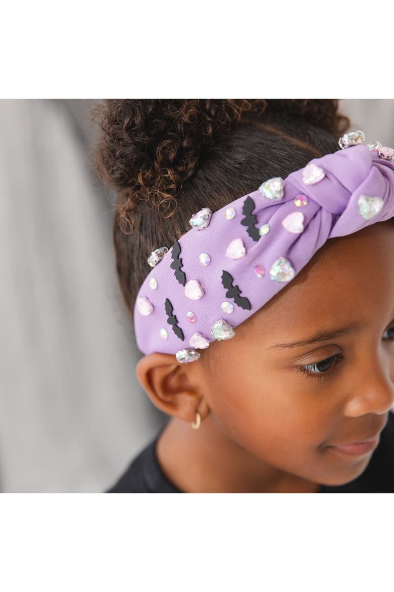Bat Halloween Gemstone Headband, Alternate, color, Lavender