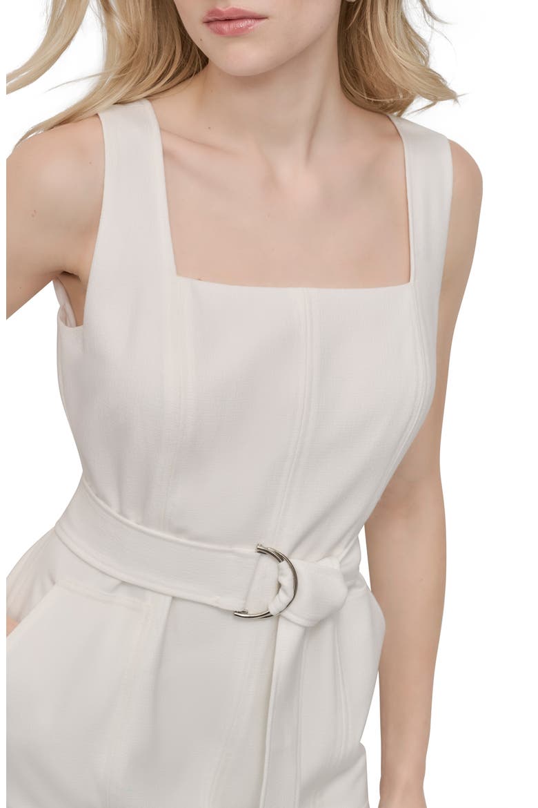 Sleeveless Square Neck Dress, Alternate, color, IVORY