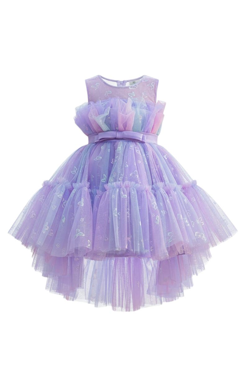 Mia Belle Girls Pirouetting Cute Tulle Tutu Dress, Main, color, Purple