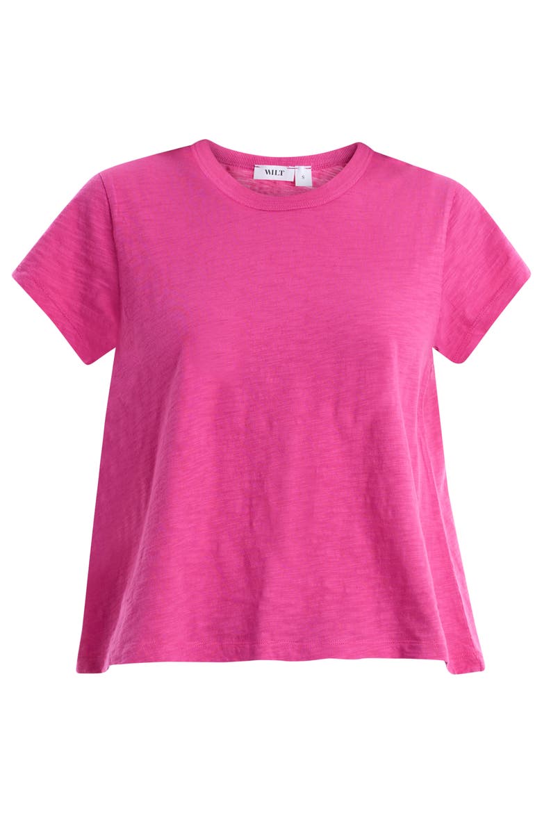 Baby Fit Shrunken Crew Short Sleeve Tee, Alternate, color, Rose Violet