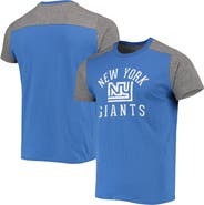 Majestic Threads Men's Majestic Threads Royal/Heathered Gray New York Giants Gridiron Classics Field Goal Slub T-Shirt