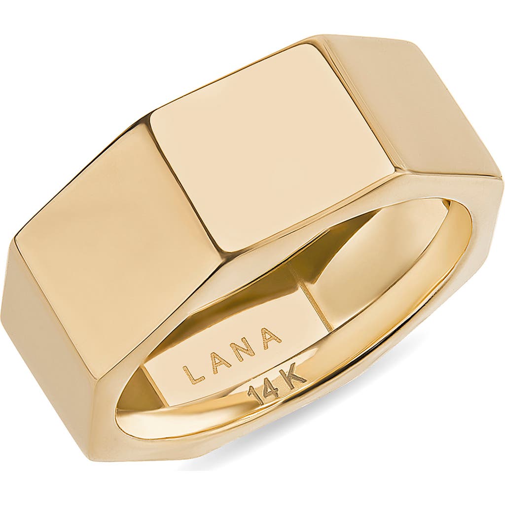 Lana Hollow Rock 14k Gold Ring