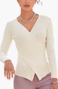 LASCANA Overlapping V-Neck Sweater