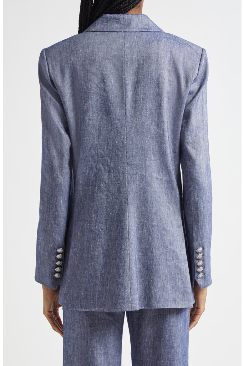 Dale Linen Blend Dickey Jacket, Alternate, color, BLUE MELANGE