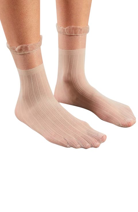 Thrill Neck Ruffle Sheer Socks