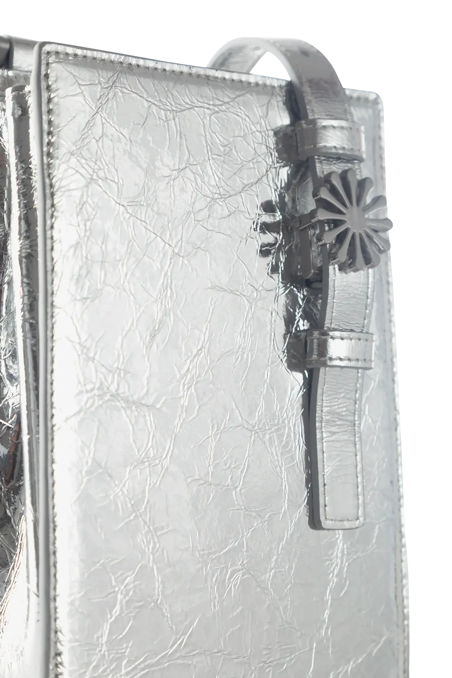 Esthera 1PM Leather Crossbody Bag, Alternate, color, Silver