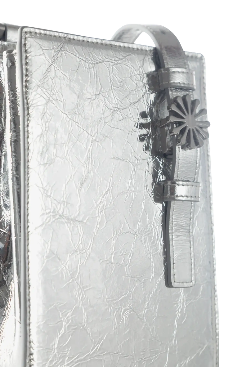 Esthera 1PM Leather Crossbody Bag, Alternate, color, Silver