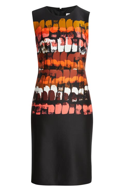 Print Sleeveless Sheath Dress (Regular & Petite)