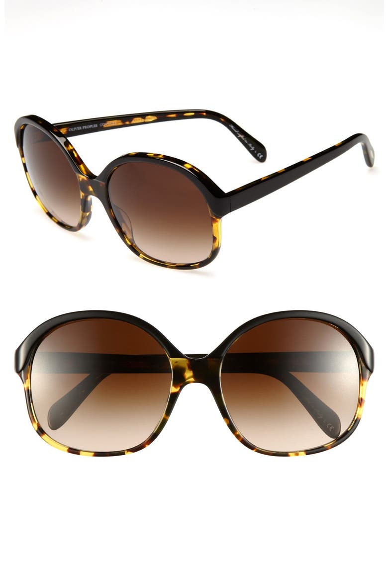 'Casandra' 61mm Sunglasses, Main, color, BLACK/ DARK TORTOISE