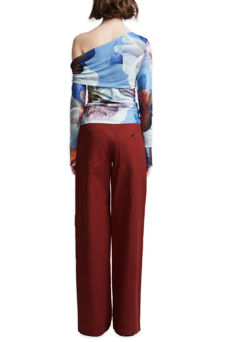 Irma Off-the-Shoulder Long Sleeve Top, Alternate, color, CORAL GARDEN PRINT