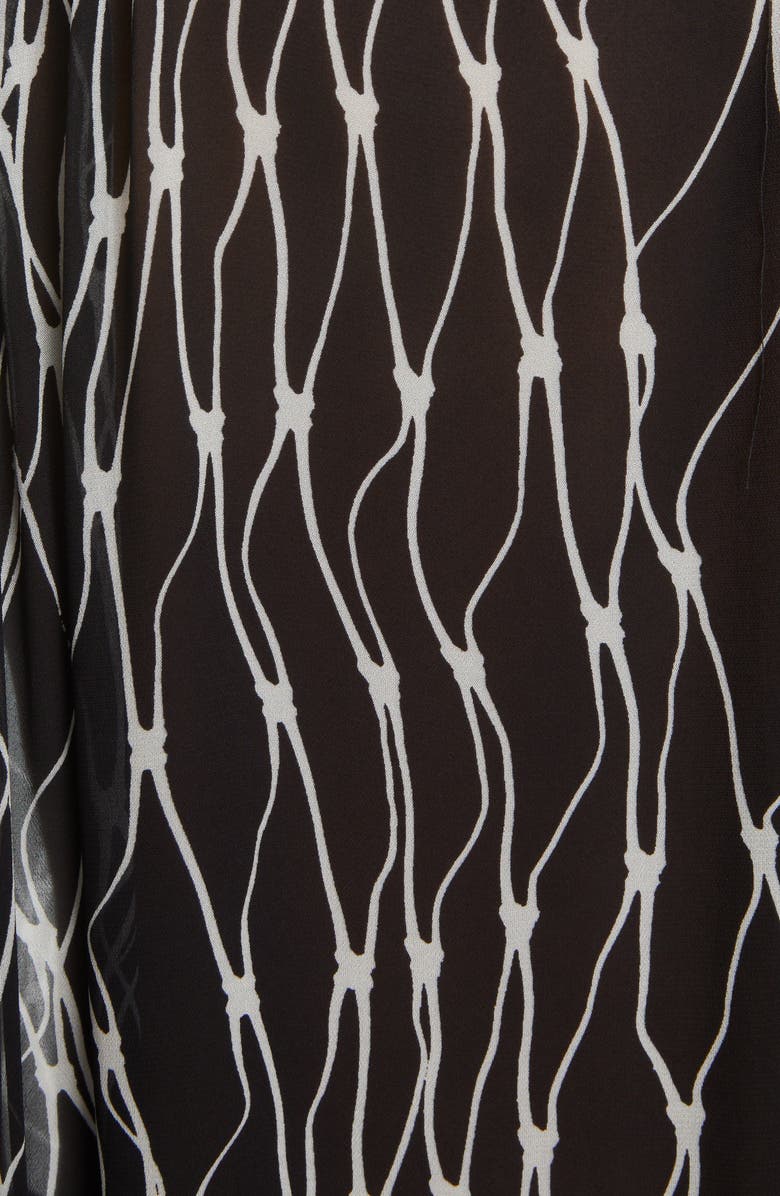 Dries Van Noten Cidar Print Asymmetric Ruffle Hem Top, Alternate, color, 