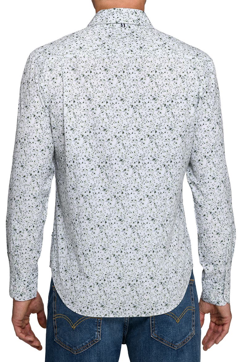 Botanical Print Woven Long Sleeve Basic, Alternate, color, OLIVE