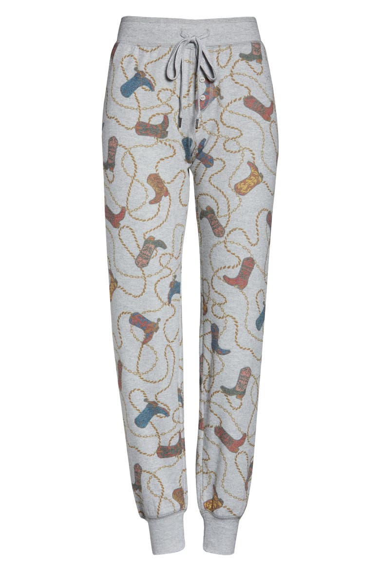 Western Jam Pajama Pants, Alternate, color, HEATHER GREY