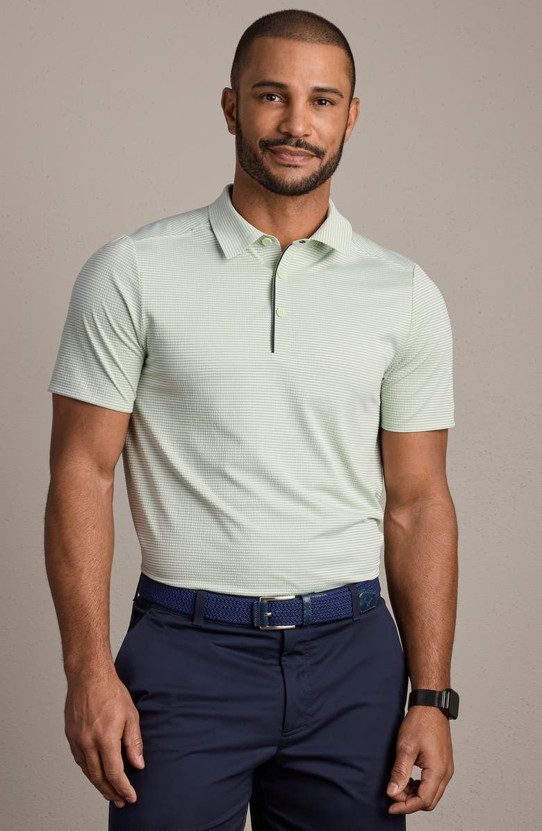 Rhone Approach Performance Polo, Alternate, color, Cool Mint Seersucker
