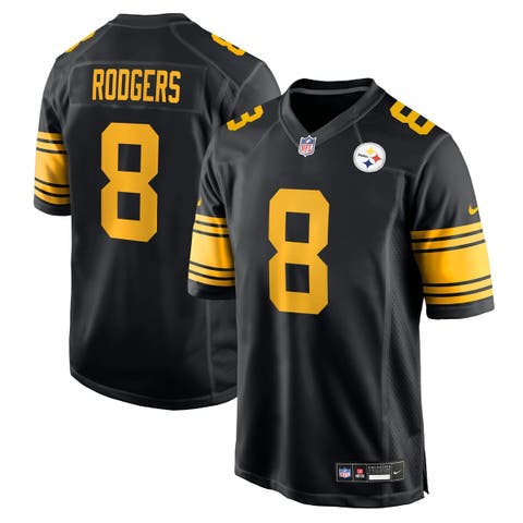 Men's Nike Aaron Rodgers  Black Pittsburgh Steelers Alternate Game Jersey