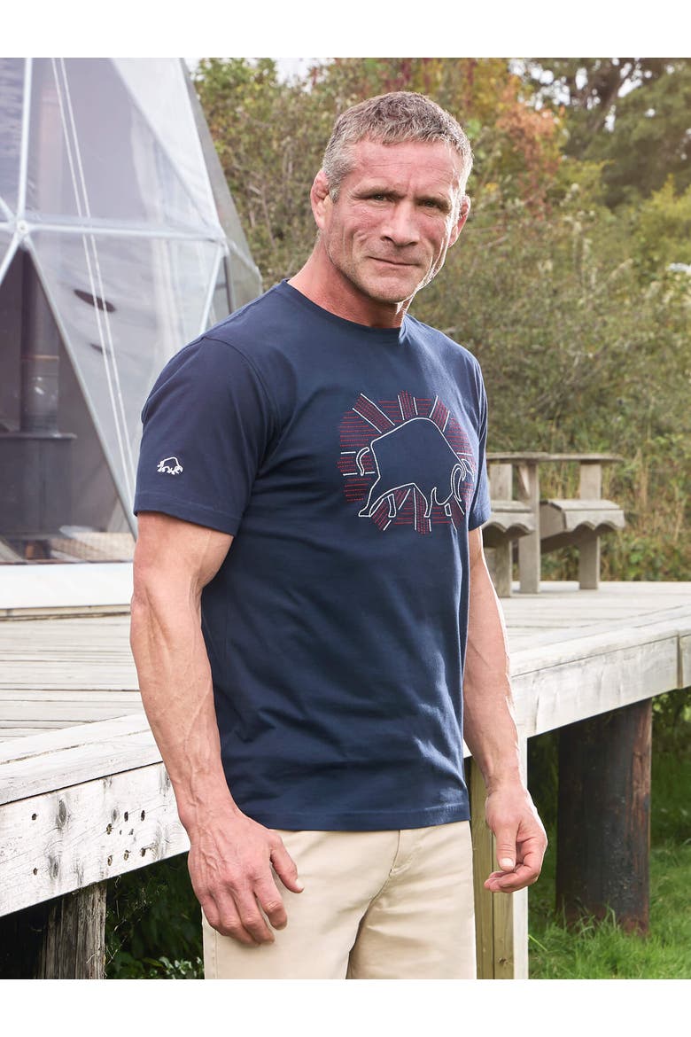 Outburst Union Jack Bull T-Shirt, Alternate, color, Navy