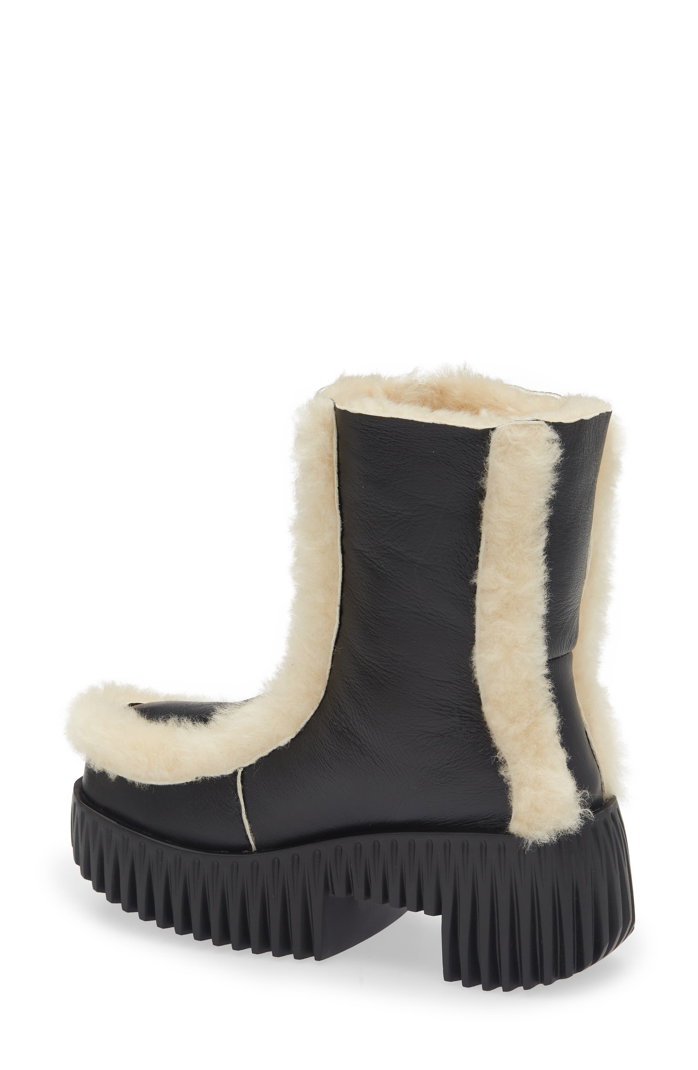 4CCCCEES Plia Fero Genuine Shearling Platform Bootie, Alternate, color, Oreo