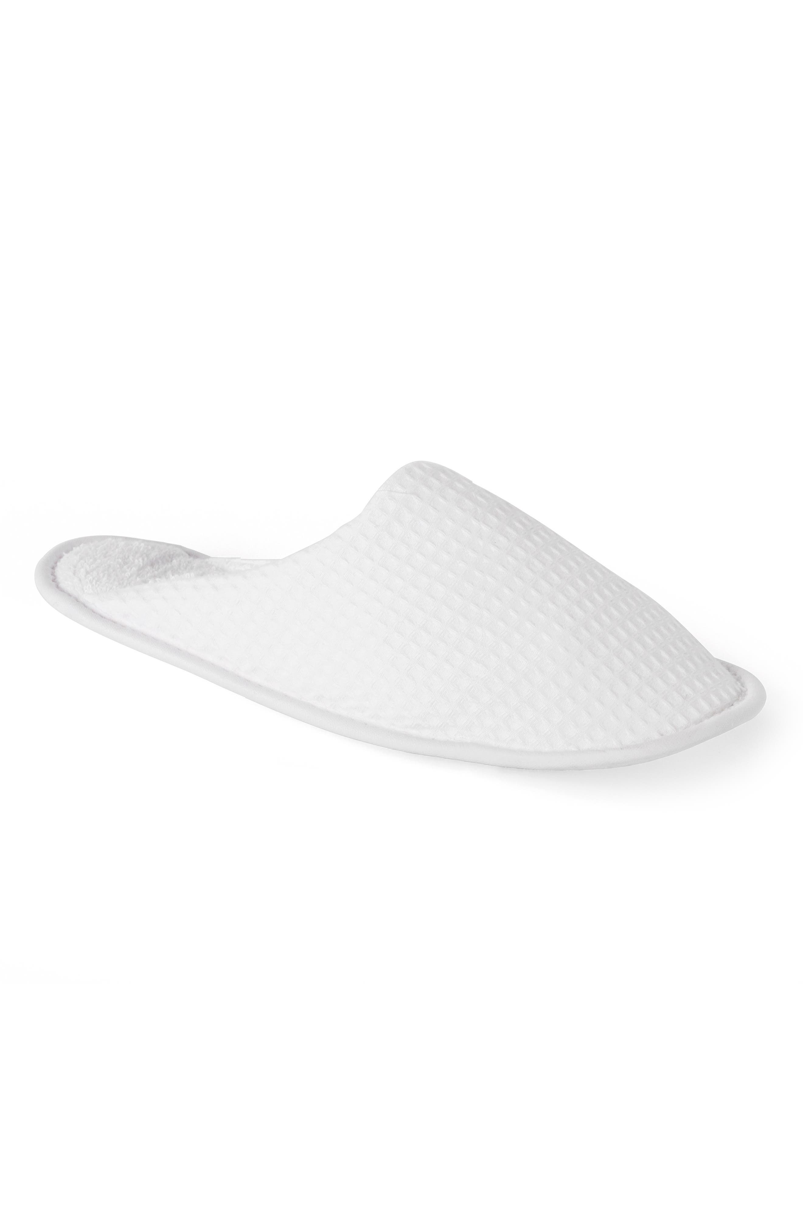 Unisex Waffle Slipper, Main, color, WHITE
