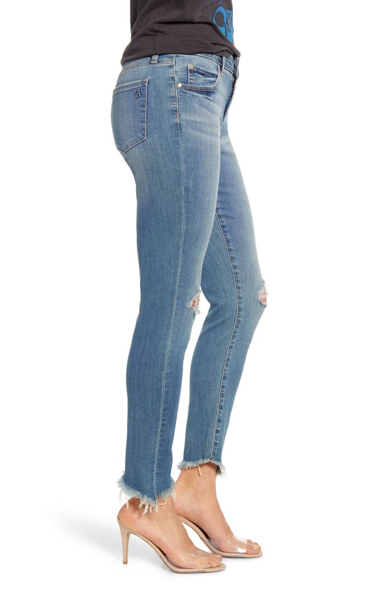 Articles of Society Suzy Ripped Fray Hem Ankle Skinny Jeans, Alternate, color, 