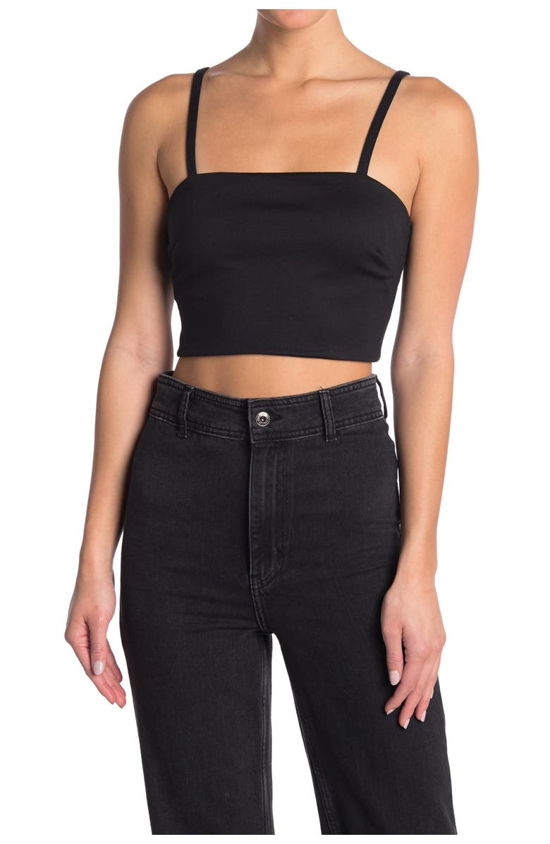 MATERIAL GIRL Ponte Cropped Top, Main, color, 