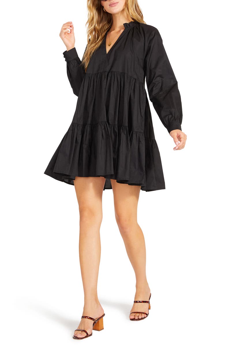BB Dakota by Steve Madden These Days Long Sleeve Tiered Minidress, Alternate, color, 