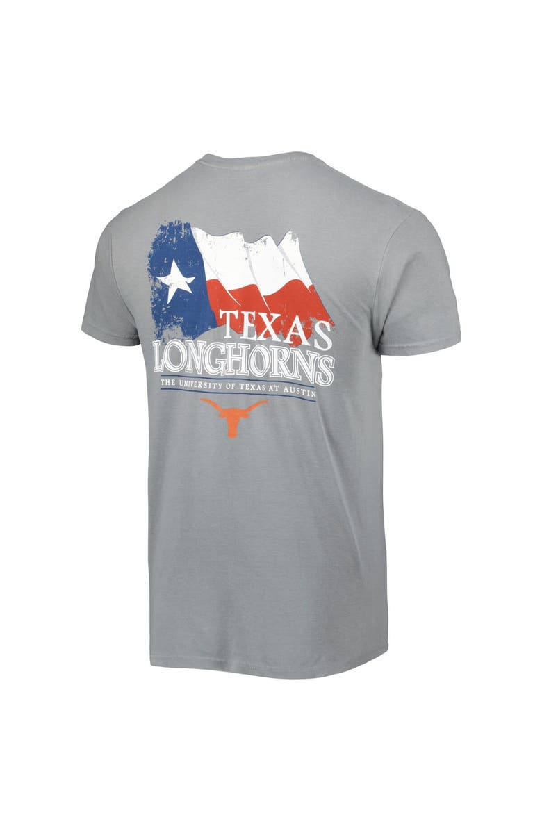 IMAGE ONE Men's Gray Texas Longhorns Hyperlocal Flying T-Shirt, Alternate, color, Gray