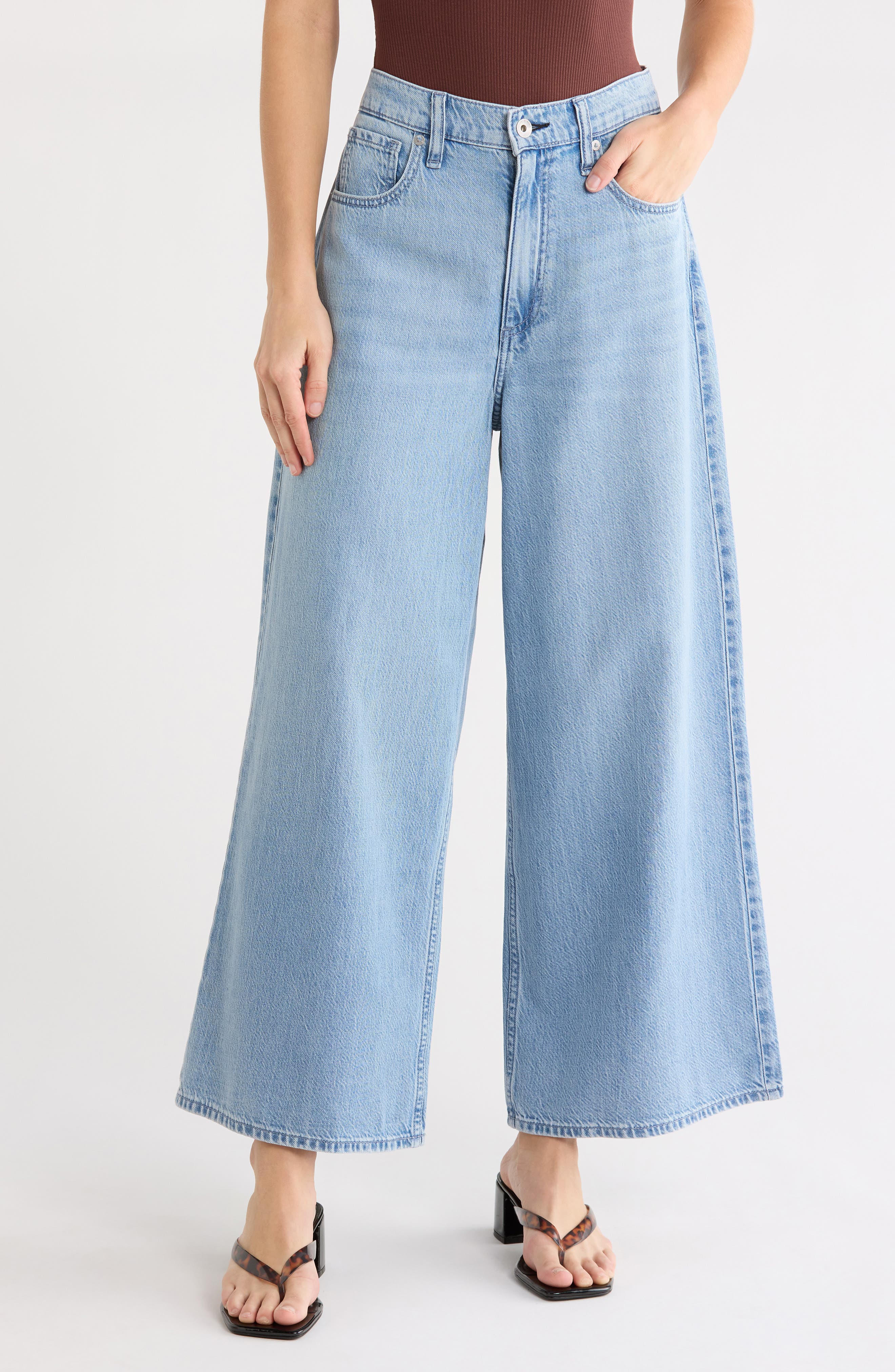 Serena High Waist Crop Wide Leg Jeans