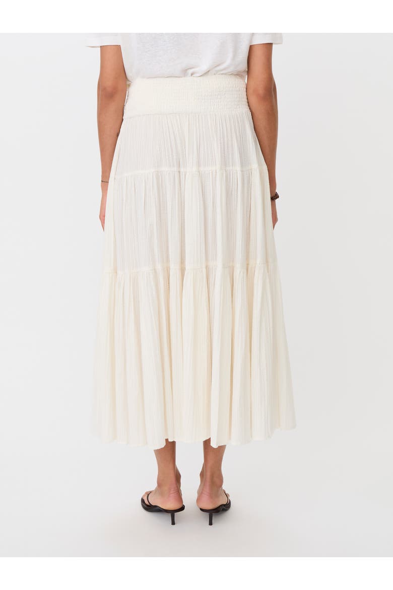 Masable Smocked Waist Tiered Midi Skirt, Alternate, color, Jet Stream
