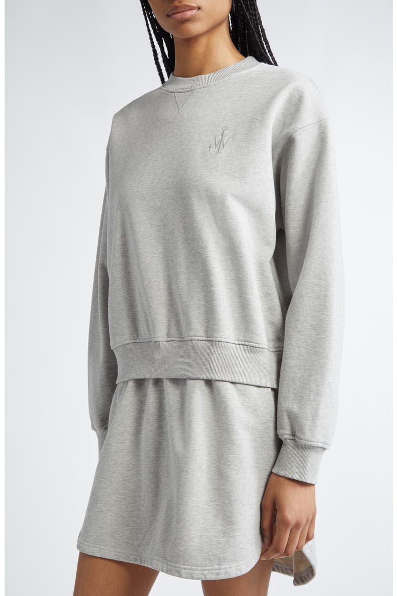 Layered Cotton Sweatshirt Dress, Alternate, color, LIGHT GREY MELANGE