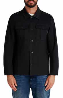 KARL LAGERFELD PARIS Chest Pocket Shirt Jacket