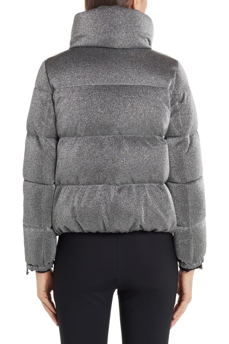 Bandama Glitter Down Puffer Jacket, Alternate, color, SILVER