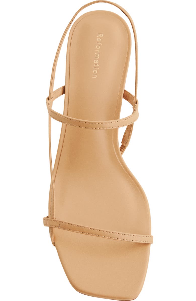 Reformation Serenity Bare Kitten Heel Sandal, Alternate, color, Buff