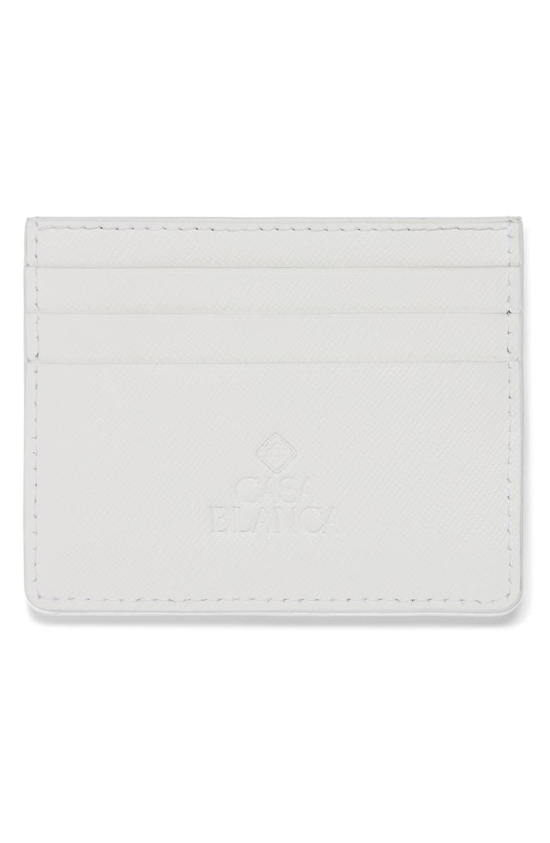 Casablanca Stripe Leather Card Holder, Alternate, color,