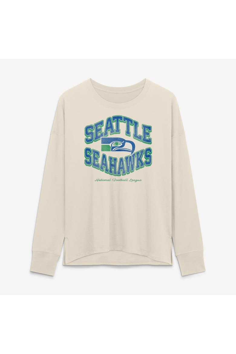 Women's Fanatics Cream Seattle Seahawks Heritage Legacy Long Sleeve T-Shirt, Main, color, Cream