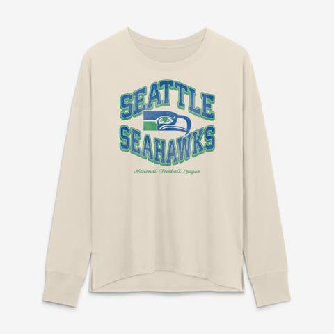 Women's Fanatics Cream Seattle Seahawks Heritage Legacy Long Sleeve T-Shirt