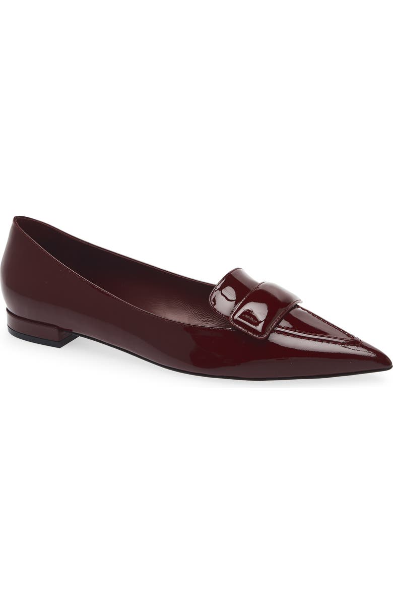 Stuart Weitzman Sovinnie Patent Loafer Flat, Main, color, Rosewood