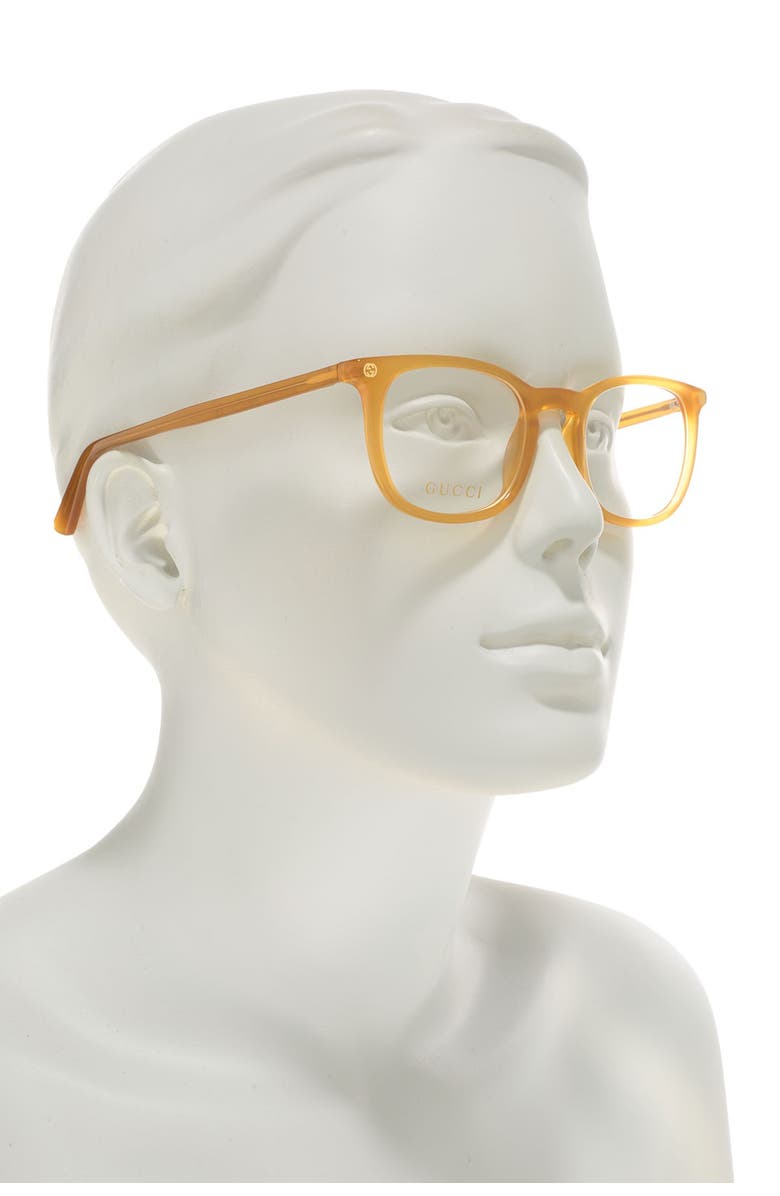 Gucci 50mm Square Optical Glasses, Alternate, color,