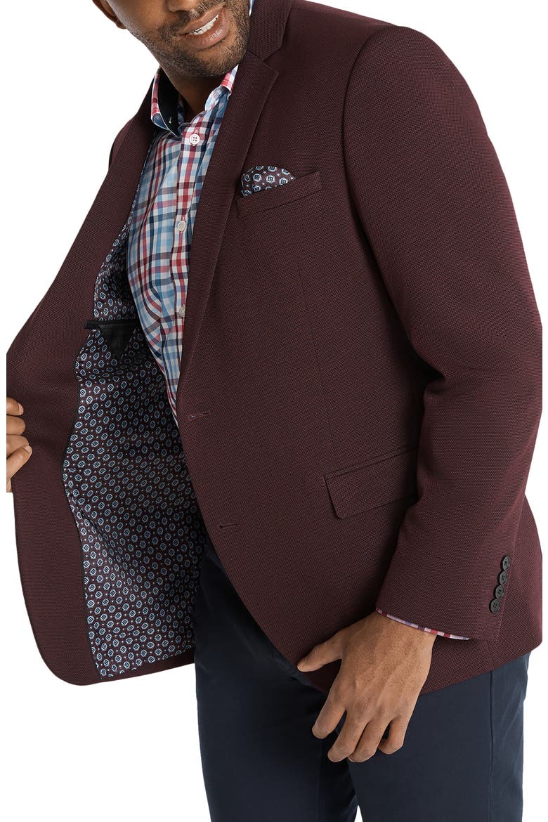 Milton Textured Stretch Sport Coat, Alternate, color, WINE