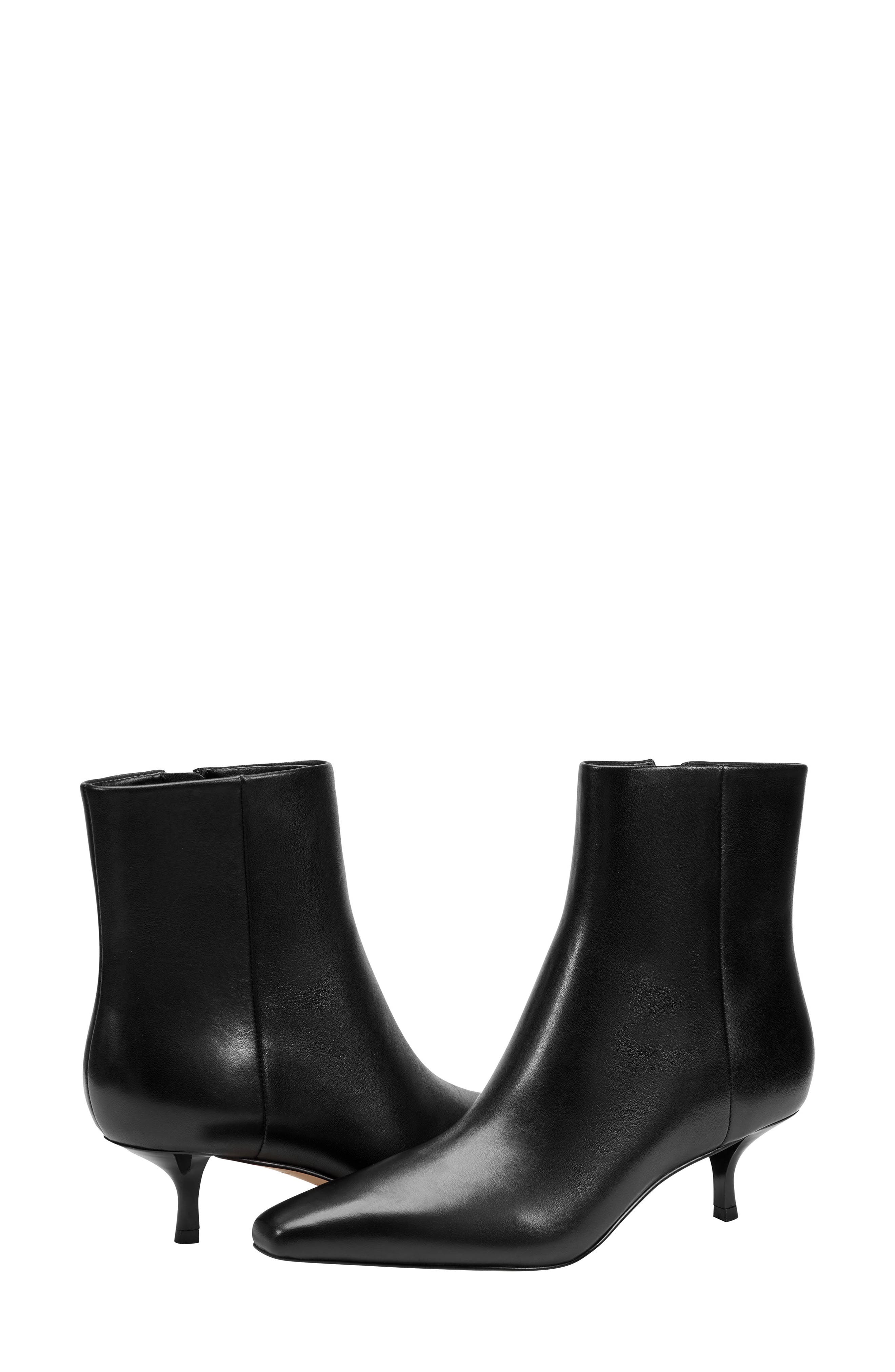 Marc Fisher LTD Kiona Kitten Heel Bootie, Alternate, color, Black
