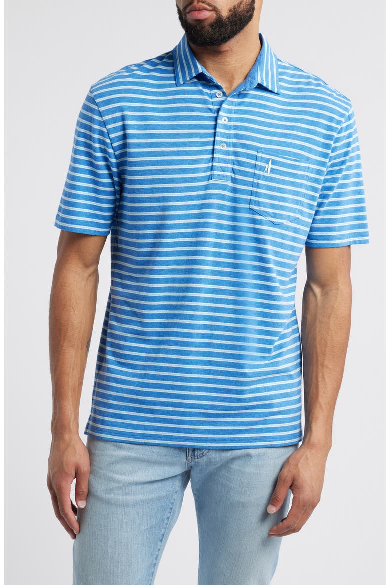 Matthis Stripe Pocket Polo, Main, color, DEEP OCEAN