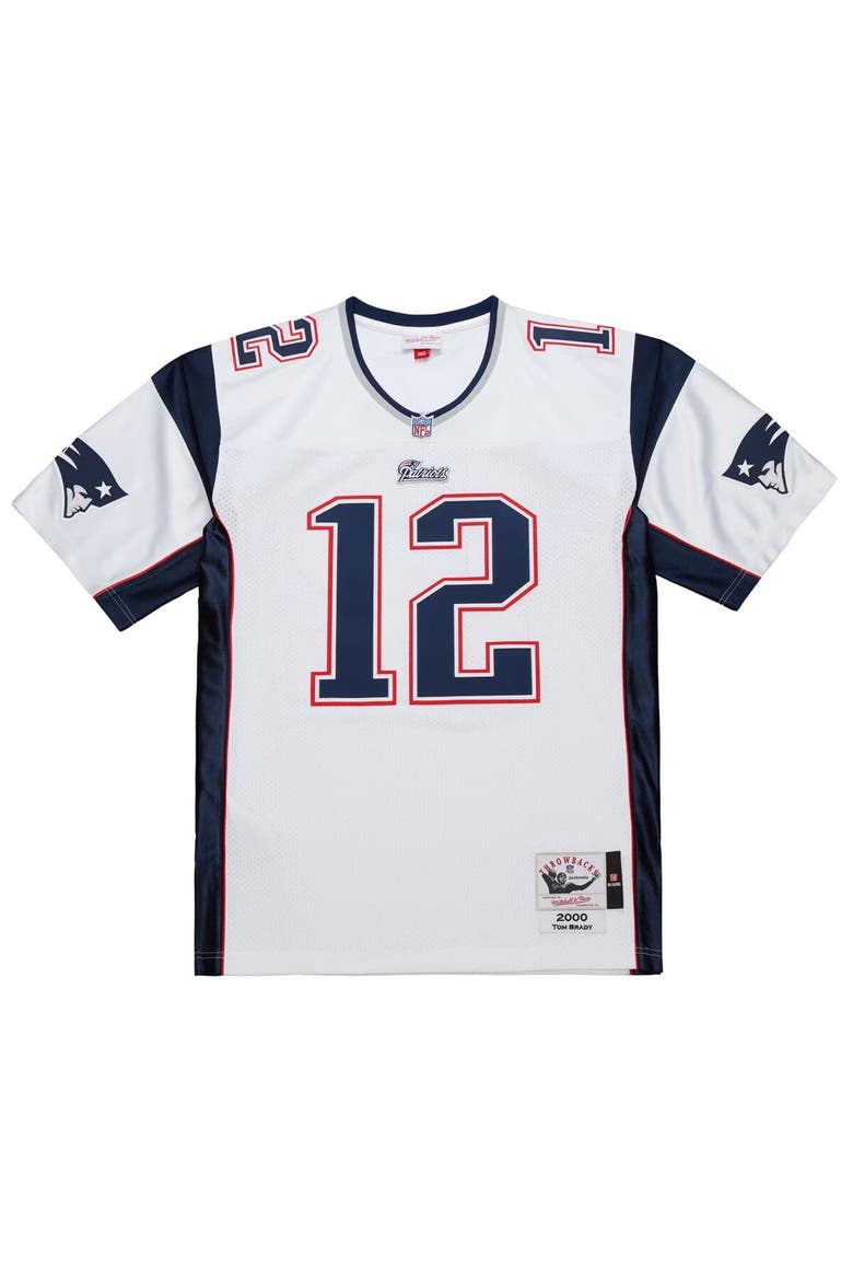 Men's Mitchell & Ness Tom Brady White New England Patriots 2000 Big & Tall Legacy Replica Jersey, Main, color, White