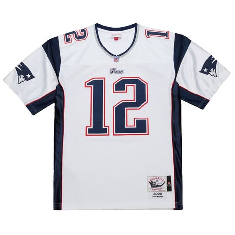 Men's Mitchell & Ness Tom Brady White New England Patriots 2000 Big & Tall Legacy Replica Jersey