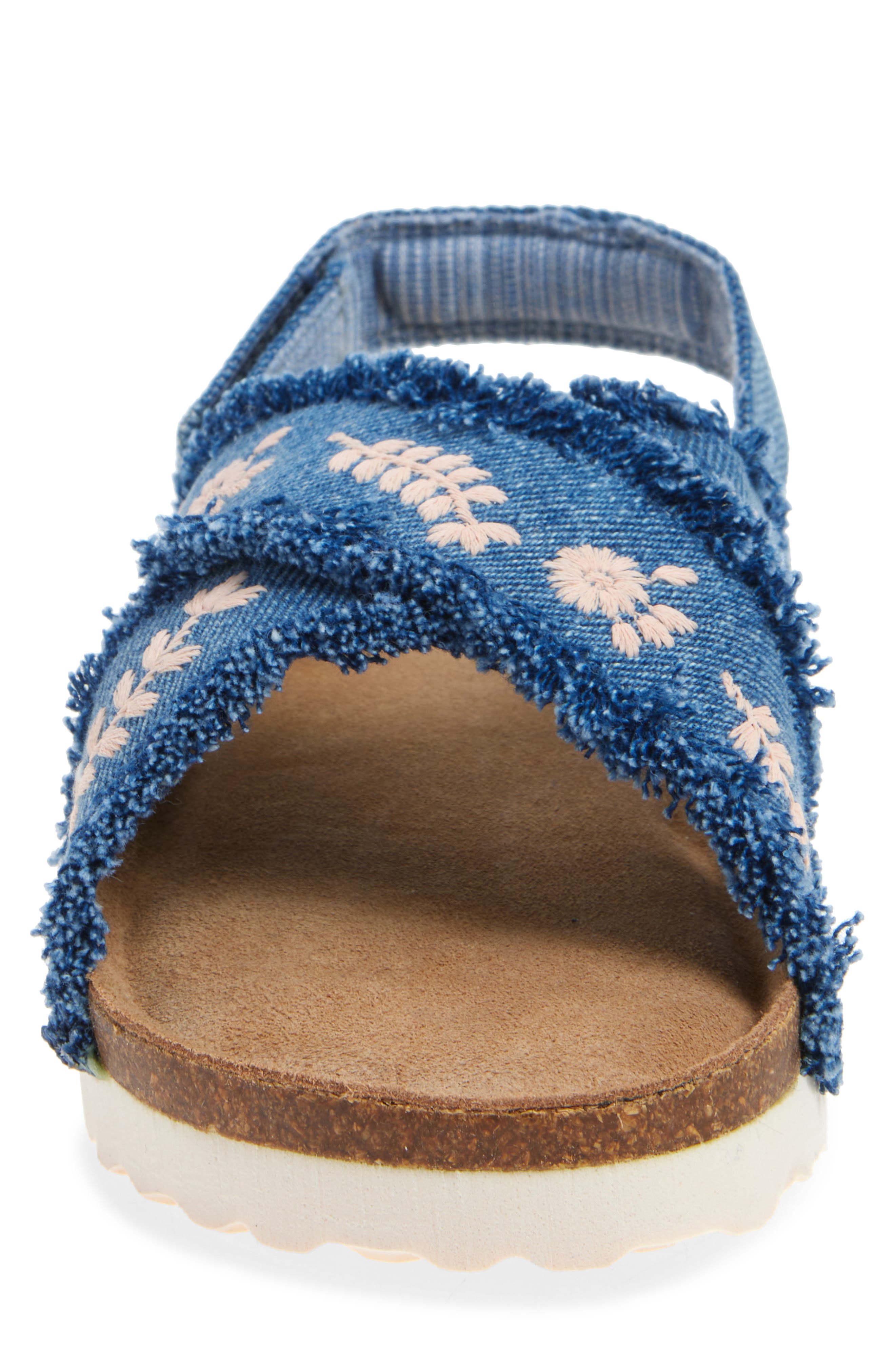 NEXT Kids
 Embroidered Slingback Sandal, Alternate, color, Denim/ Brown